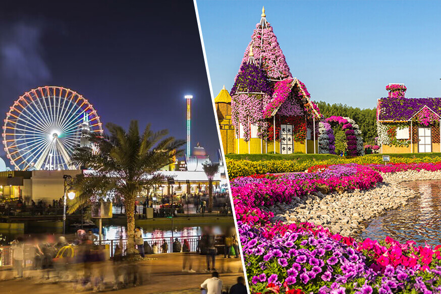 Visit Miracle Garden & Global Village