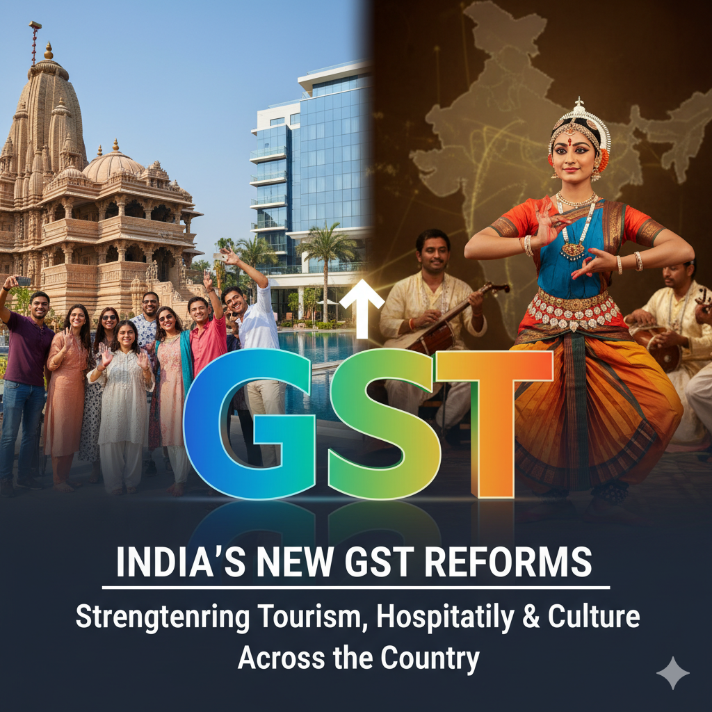India’s New GST Reforms Set to Strengthen Tourism, Hospitality, and Cultural Sectors Across the Country